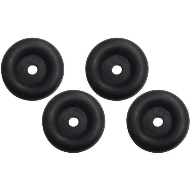 20 The ROP Shop 2.5 Black Rubber Bumpers with 7//16 Hole for Car Trailer Door Ramp Guard
